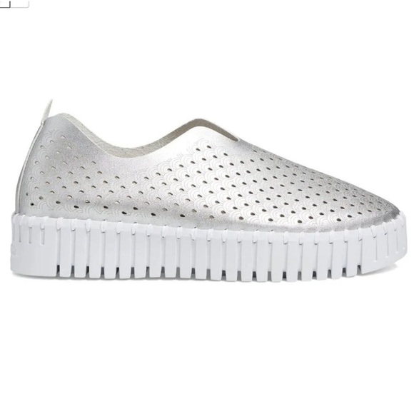 Ilse Jacobson The On-The-Go-Platform-Slip-On in Silver Size 37/ US Size 6.5 - Picture 1 of 8